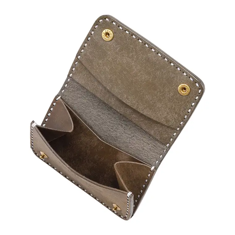 豊岡財布 haaki Leather コインパース HLW304 / グリージオ / コインケース 小銭入れ カード入れ 手のひらサイズ 財布 サイフ ブランド 牛皮革 プエブロレザー 革 メンズ レディース ハンドメイド 手作り 木和田正昭商店