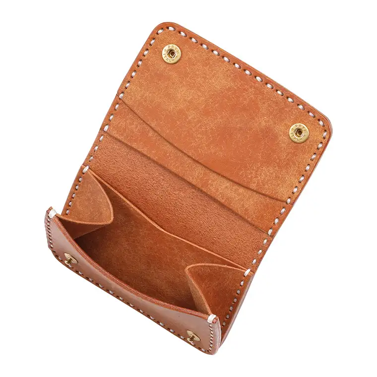 豊岡財布 haaki Leather コインパース HLW304 / コニャック / コインケース 小銭入れ カード入れ 手のひらサイズ 財布 サイフ ブランド 牛皮革 プエブロレザー 革 メンズ レディース ハンドメイド 手作り 木和田正昭商店