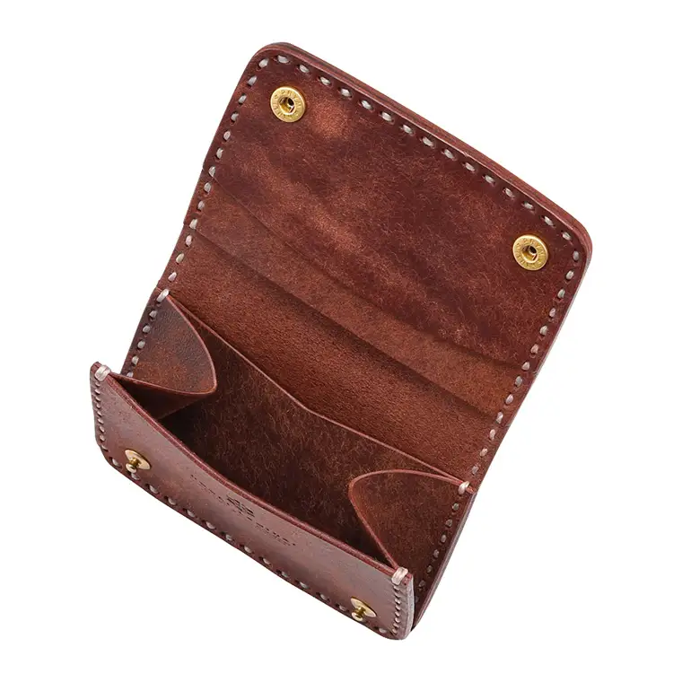 豊岡財布 haaki Leather コインパース HLW304 / チョコラート / コインケース 小銭入れ カード入れ 手のひらサイズ 財布 サイフ ブランド 牛皮革 プエブロレザー 革 メンズ レディース ハンドメイド 手作り 木和田正昭商店