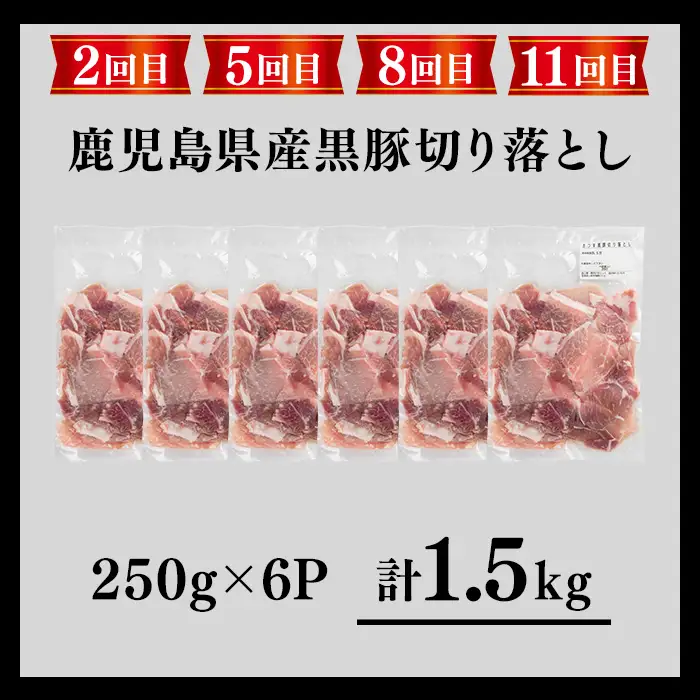 ＜定期便・全12回＞さつま黒豚食べ比べ定期便 (合計20.4kg) 黒豚 豚肉 小分け 【KNOT】 T85