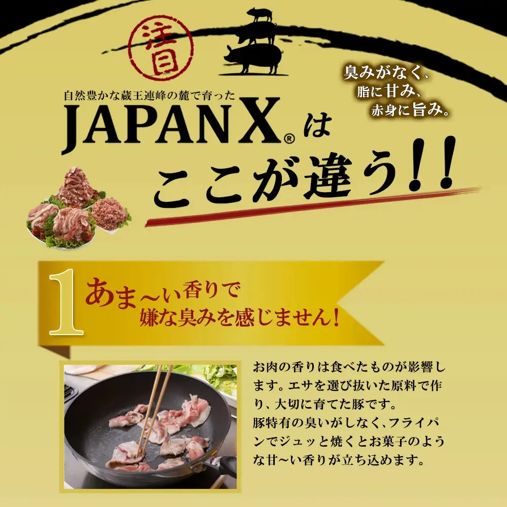 APAN X 豚バラ2mmスライス/計1.2kg　【04301-1031】豚肉 豚 ブランド豚 小分け 豚バラ ジャパンエックス 蔵王 人気