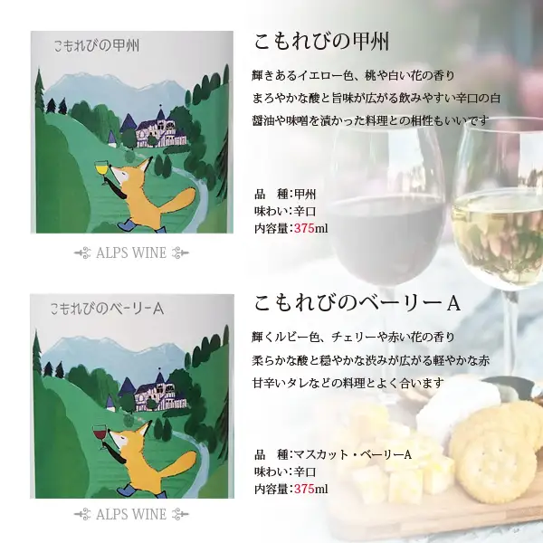 ハーフボトル飲みきりワイン5本セット 127-023