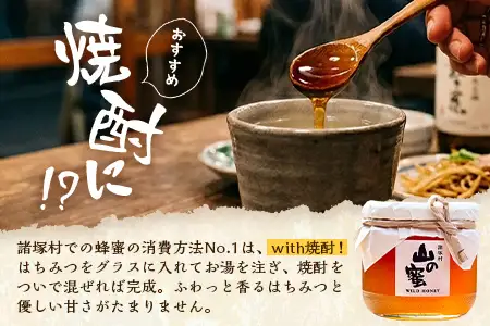 はちみつ 山の蜜 400g×1本 冷蔵｜国産 蜂蜜 百花蜜 ニホンミツバチ 希少 自然養蜂 瓶 もろっこはうす 宮崎県 諸塚村 MO-02