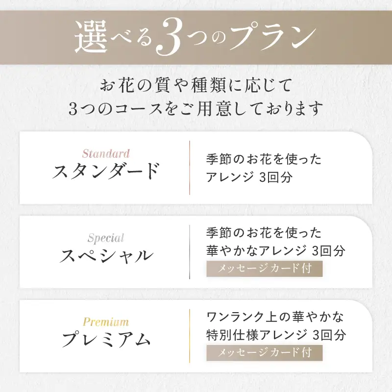 花 ふるさと定期便 3回 お届け 三宅町に住む家族へ 花束 ギフト The Plants:スペシャル