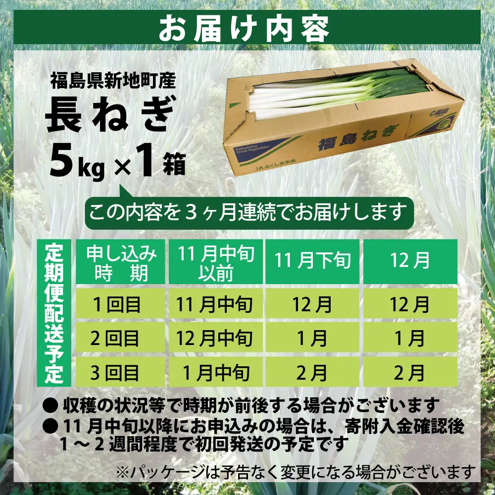 《先行予約》【全3回定期便】長ネギ 約5kg 1箱 | 訳あり 野菜 やさい 食品 人気 おすすめ 送料無料 ねぎ ネギ 葱 長ねぎ お取り寄せ 福島県 新地町 白ねぎ 鍋 冷凍保存 おかず お徳用 甘い おすそわけ 家庭用 贈答用
