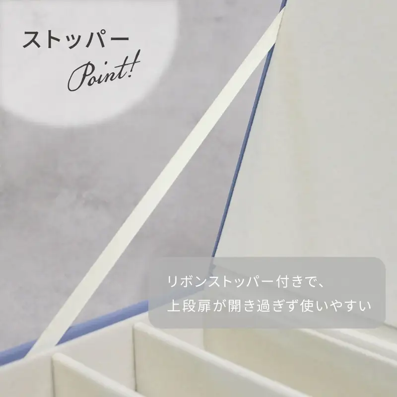 ジュエリーボックス Gage ゲージ 2段【ストームグレー】《 ジュエリーボックス ボックス 収納 アクセサリーケース インテリア 贈り物 》【2501N16716_01】
