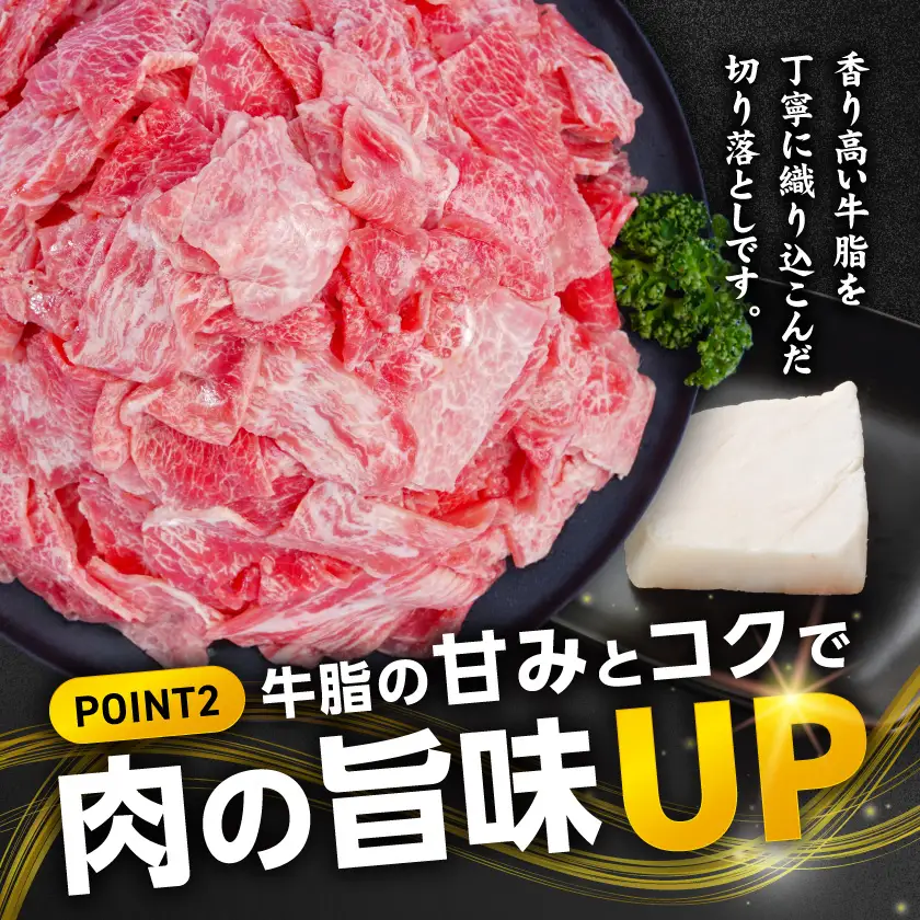 霜降り風牛切り落とし1.5kg【牛脂注入加工品(成型肉)】〔11-36-001-1500g〕_(都城市) ビーフ 切落し 肉 牛丼 炒め物 おかず