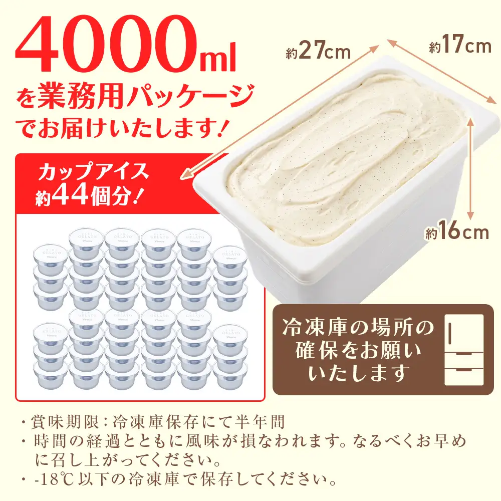 【訳あり】 ジェラート 4L ココナッツ　ジェラート