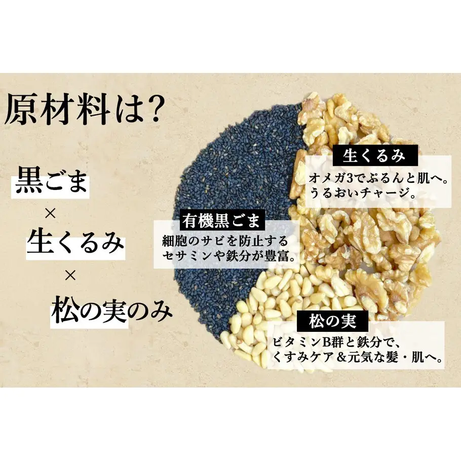 【福岡市にて製造】完全無添加 まっくろペースト（黒ごま、松の実、くるみ） 400g×2本
