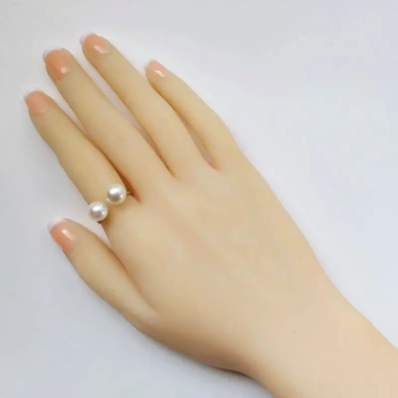 真珠 リング パール アクセサリー ジュエリー ファッション シルバー 国産 あこや 冠婚葬祭 慶事 誕生日 結婚式 記念日 お祝い 贈答用 贈り物 ギフト プレゼント 普段使い おしゃれ カジュアル 三重県 伊勢 志摩市 / アコヤ大粒パール、フリーサイズのお遊びリング