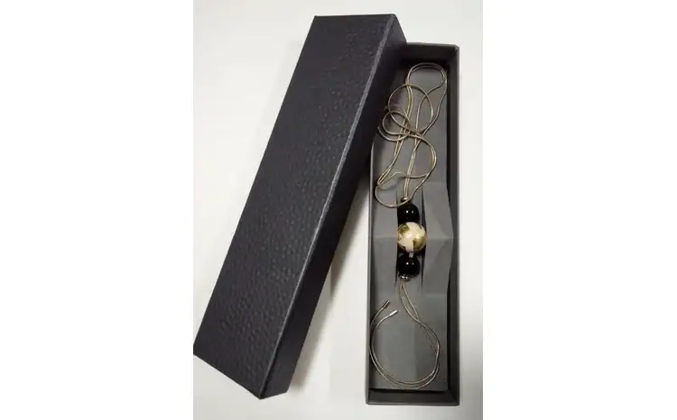 輪島うるし塗 HAKU Y字ネックレス（白金箔） wa049　ネック