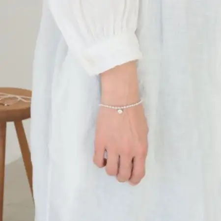 刺繍ブレスレット　マイクロスフィアブレスレット(シルバー)【1726152】