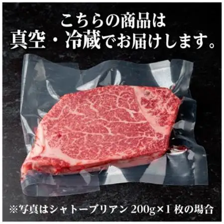 飛騨牛 シャトーブリアン 約200g(約200g×1枚)  黒毛和牛 ステーキ牛肉【配送不可地域：離島】【1733118】