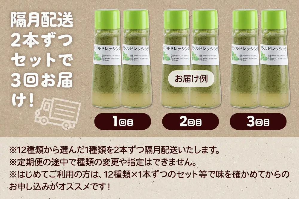 【定期便3回を隔月でお届け】自家製・群馬産野菜で手作りドレッシング 山わさび ドレッシング 単品 200ml×2本 泙川食品