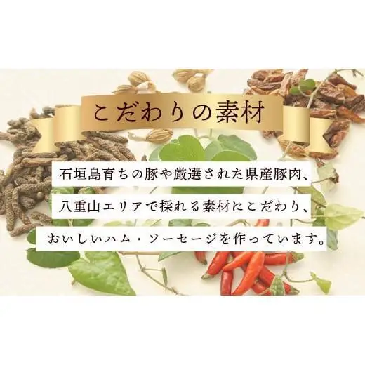 石垣島｢十五番地｣の手作りハム・ソーセージ ギフトセットA（お試しセット3種）