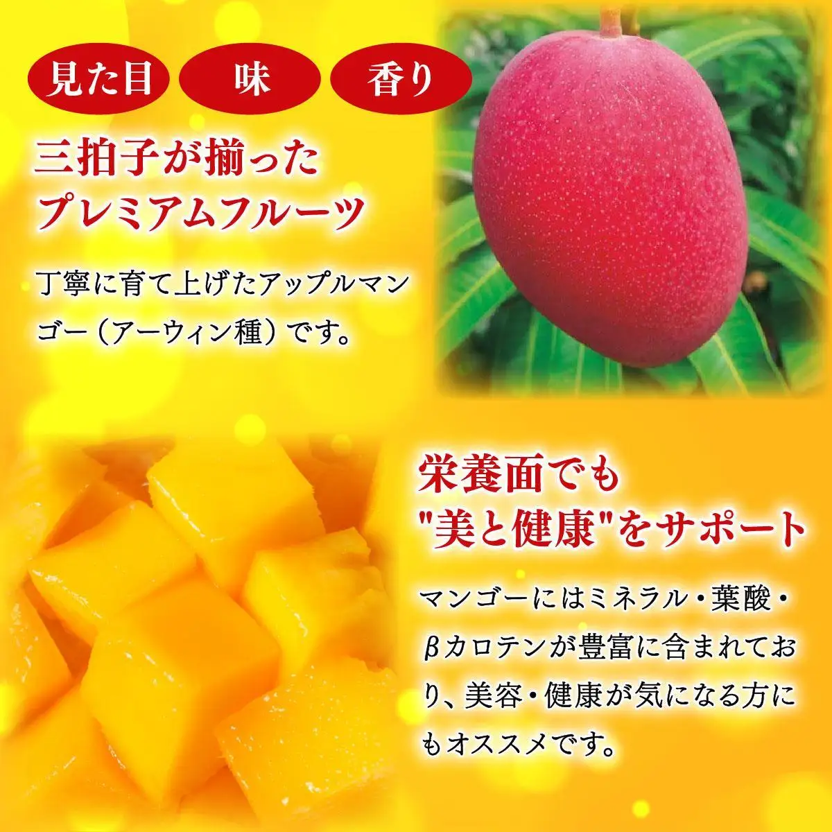 【2026年夏発送】【先行予約】プレミアム アップルマンゴー！2kg箱(4～6玉)