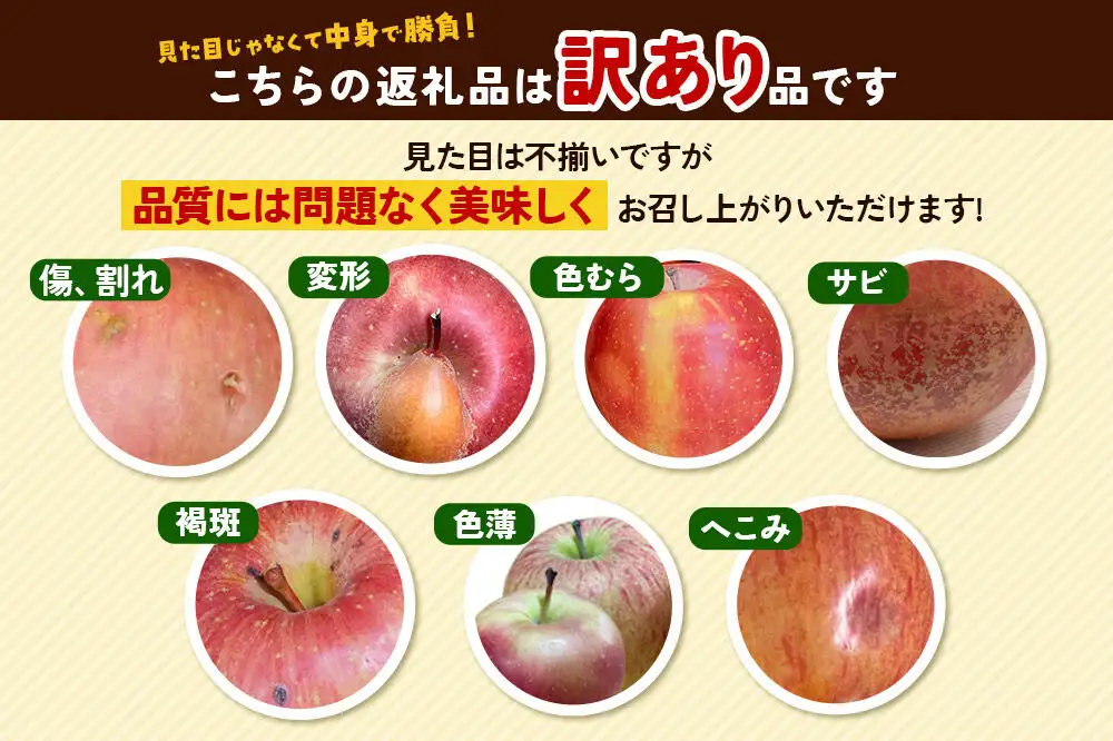 【26年5月クール便発送】 りんご サンふじ 5kg 箱 家庭用 訳あり 【スマートフレッシュ】 青森県産