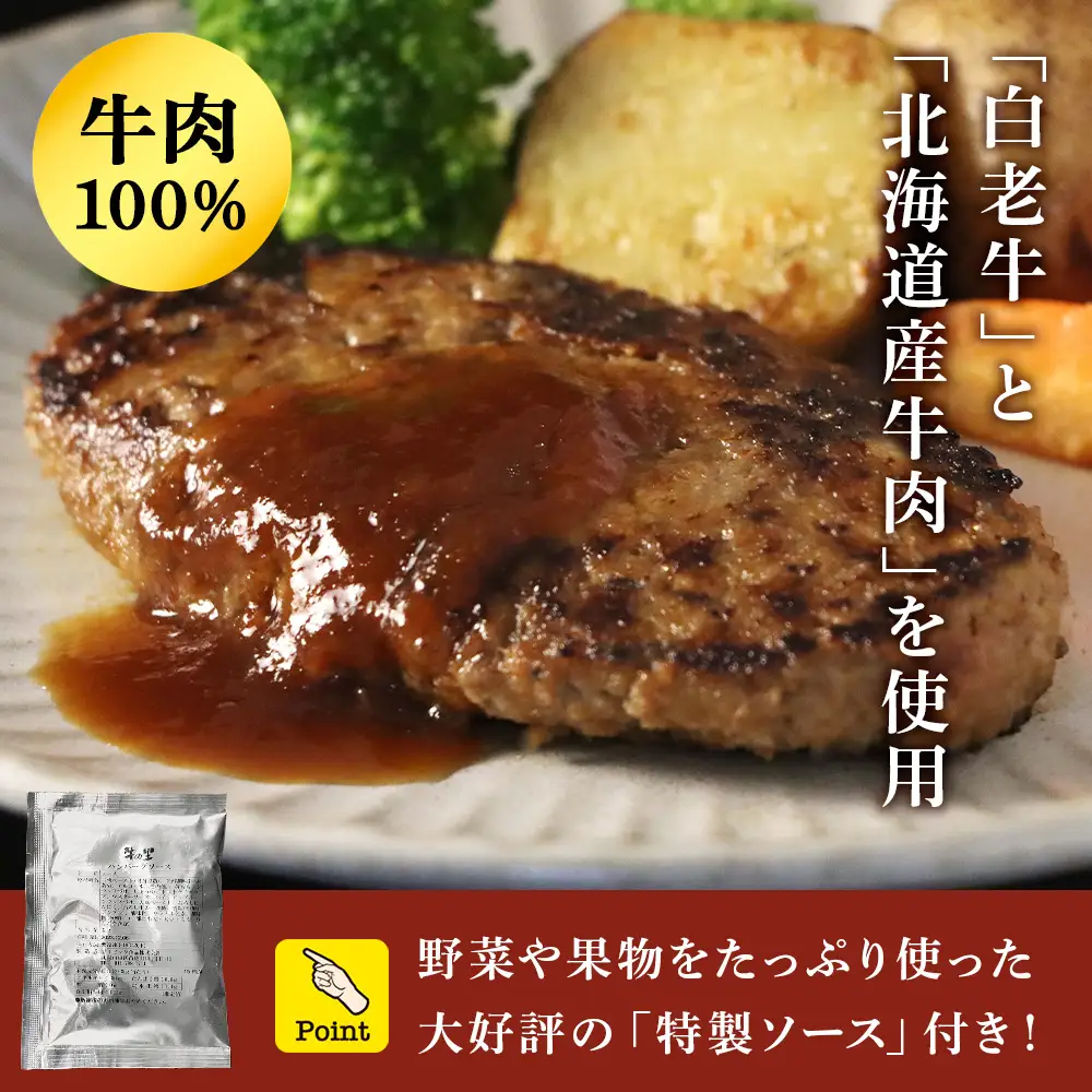 牛の里ビーフハンバーグ（110g×6個）特製ソース（6袋）の詰合せ AG106