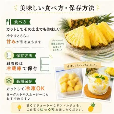 【2026年8月上旬から順次発送】今帰仁村パイン産地協議会 サンドルチェ2.0kg(2～3玉)【配送不可地域：離島】【1734541】