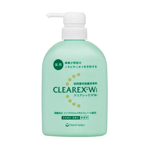 クリアレックスＷi 450mL１本、詰替用７個セット 全身洗浄料 ボディソープ 薬用 低刺激性 殺菌洗浄料 弱酸性 無香料 殺菌 消毒 体臭 汗臭 にきび 第一三共ヘルスケア 東京都 墨田区