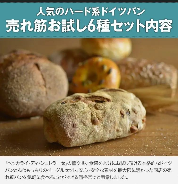 本格ドイツパン 6種セット | パン 冷凍 保存可 リベイク 詰め合わせ グルメ
