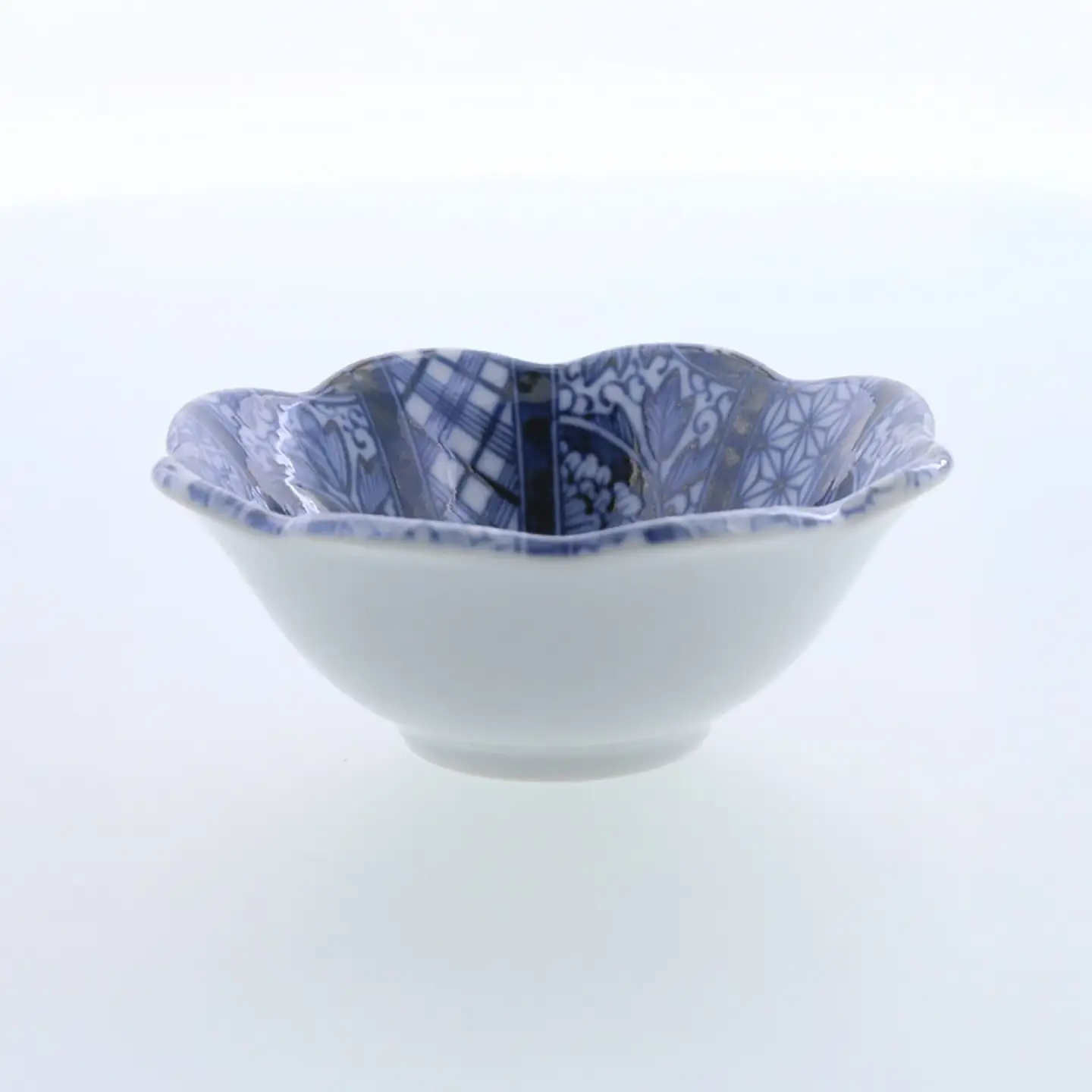 【美濃焼】紺青花 こんじょうか 花型 3.3 小鉢 5個セット【カネ定製陶】 ボウル 和食器 食器セット[MEI296]