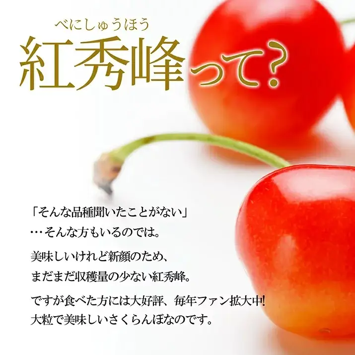 さくらんぼ 紅秀峰 秀 L玉以上 1kg入り バラ詰め 08-10-030