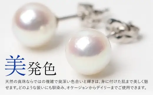 あこや真珠 ピアス 8.0-8.5mm SV925 シルバー パール 真珠 あこや レディース アクセサリー ジュエリー オシャレ 装飾 装飾品 カジュアル シンプル 宝石保証書 ギフト ジュエリーポーチ ポーチ付き