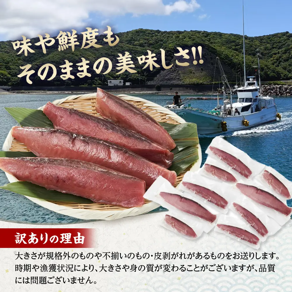 かつお一本釣り漁師が直送！ 日帰り生かつお 訳あり 2.2kg入
