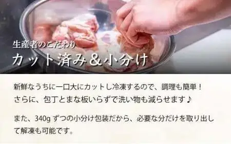 ＜2026年7月発送＞宮崎県産鶏もも肉340g×15パック　合計5.1kg_K031-007-2607