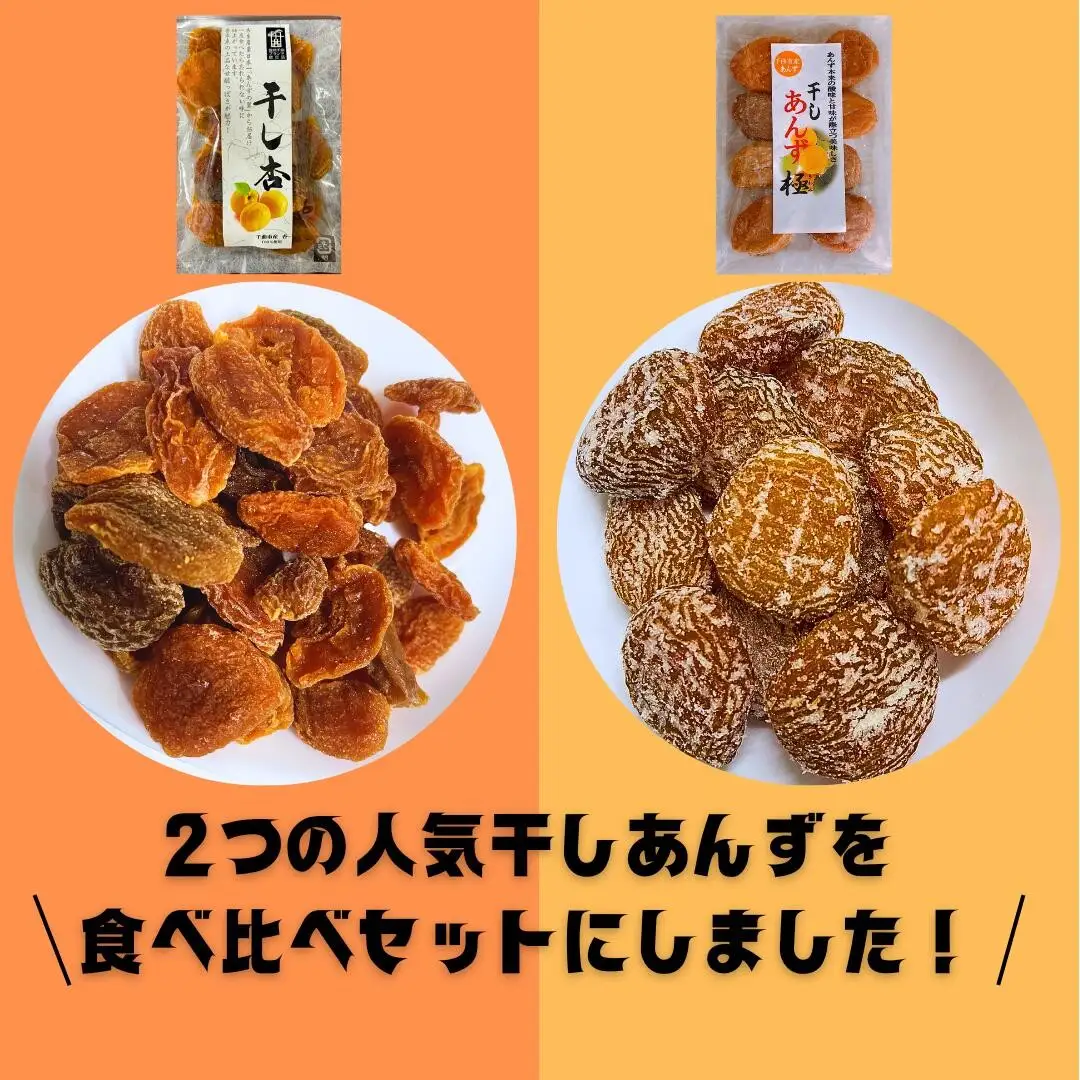 【食べ比べセット】千曲の干し杏   120g 干しあんず極 165g 各3袋セット 計6袋 |  あんず