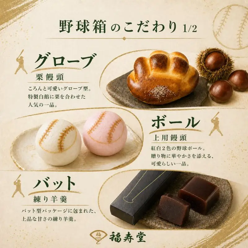野球箱（紙箱入り） / 和菓子 ご当地スイーツ セット 詰合せ 食べ比べ 野球 ギフト【fkzd0001】