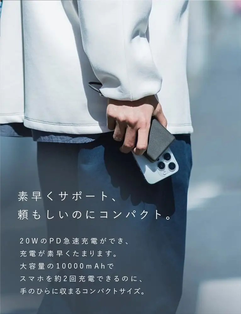 CIO モバイルバッテリー 10000mAh Mate Powerbank 001 エアリーパープル [2678]