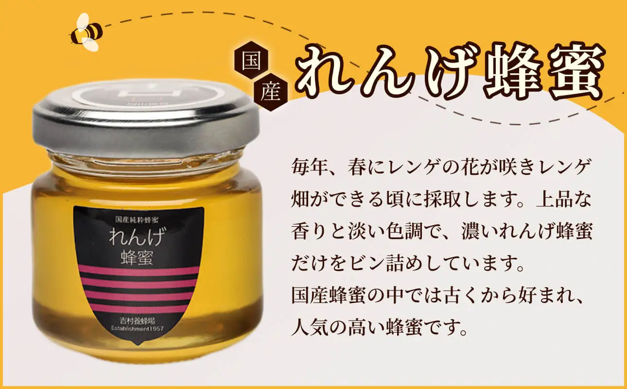 備前産 令和8年採取 純粋蜂蜜セット20（れんげ蜂蜜・あかしあ蜂蜜・百花蜂蜜）50g×各2本