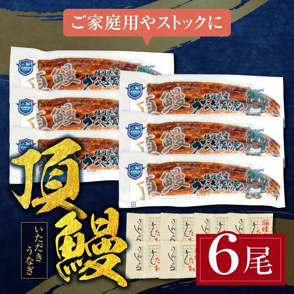 Z36-18 寄附額改定↓↓ 頂鰻 福岡県産うなぎの蒲焼 6尾セット うなぎ