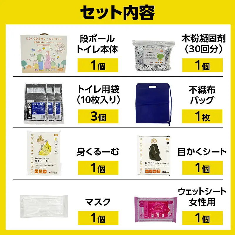ダンボールトイレ すわれ～る 女性セット 凝固剤 処理袋 30回分 防災士監修 女性用 防災トイレ 簡易トイレ 非常用トイレ 女性向け 防災セット 組立不要 防災 防災グッズ 防災用品 非常用 災害 備蓄 アウトドア 送料無料 ナテック 愛知県 あま市
