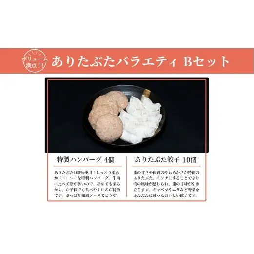 【手軽！ありたぶた5種】ありたぶた 5種 Bセット 【有田まちづくり公社】豚 ぶた 豚肉 赤身 モモ ロース 薄切り スライス ハンバーグ 餃子 ぎょうざ セット 小分け 真空 パック 佐賀県産 有田町産 ブランド豚 N12-21