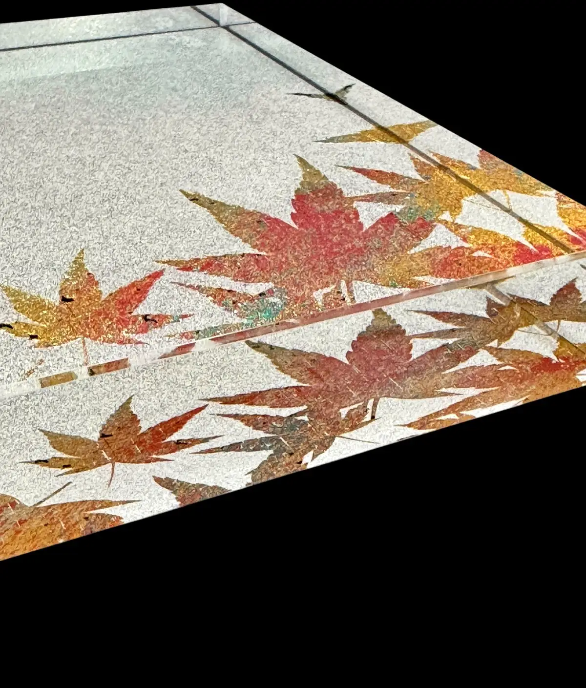 すし下駄 紅葉 梨地ホワイト ［NF292］