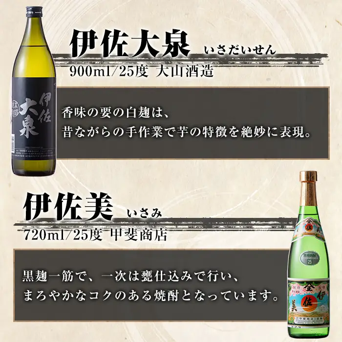 isa898 【定期便6回(連続月)】伊佐焼酎小瓶飲み比べセット 伊佐美720ml・他5種各900ml 合計36本(6種各1本×6回)  鹿児島 本格芋焼酎 芋焼酎 焼酎 五合瓶 四合瓶 飲み比べ 詰め合わせ 詰合せ 【酒乃向原】