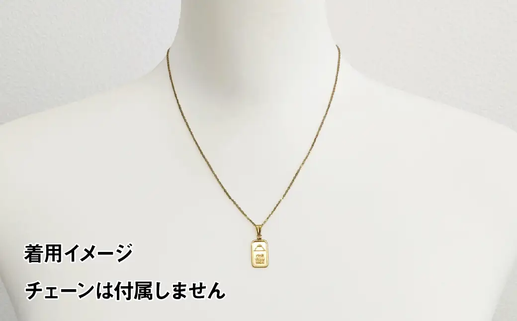 純金製(Ｋ２４) スクエアペンダント ALPBK187
