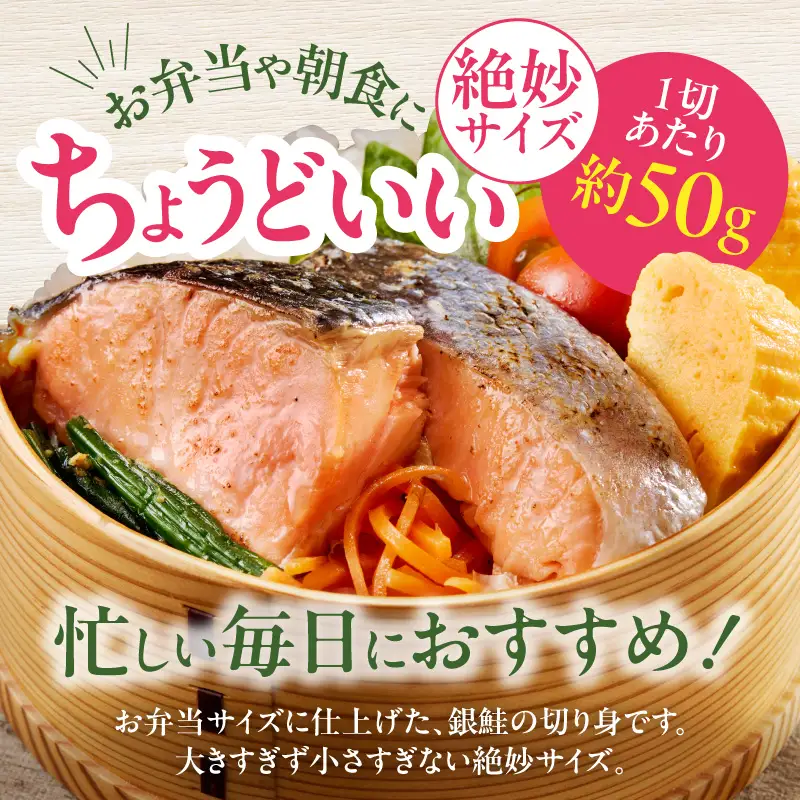 【定期便】銀鮭 切身 約50g×20切れ 全3回