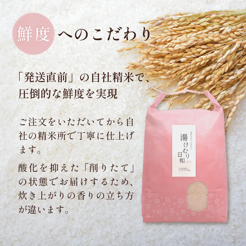 （即納）コシヒカリ 湯けむり日和  5kg×1（下呂市萩原町産）【113-12】