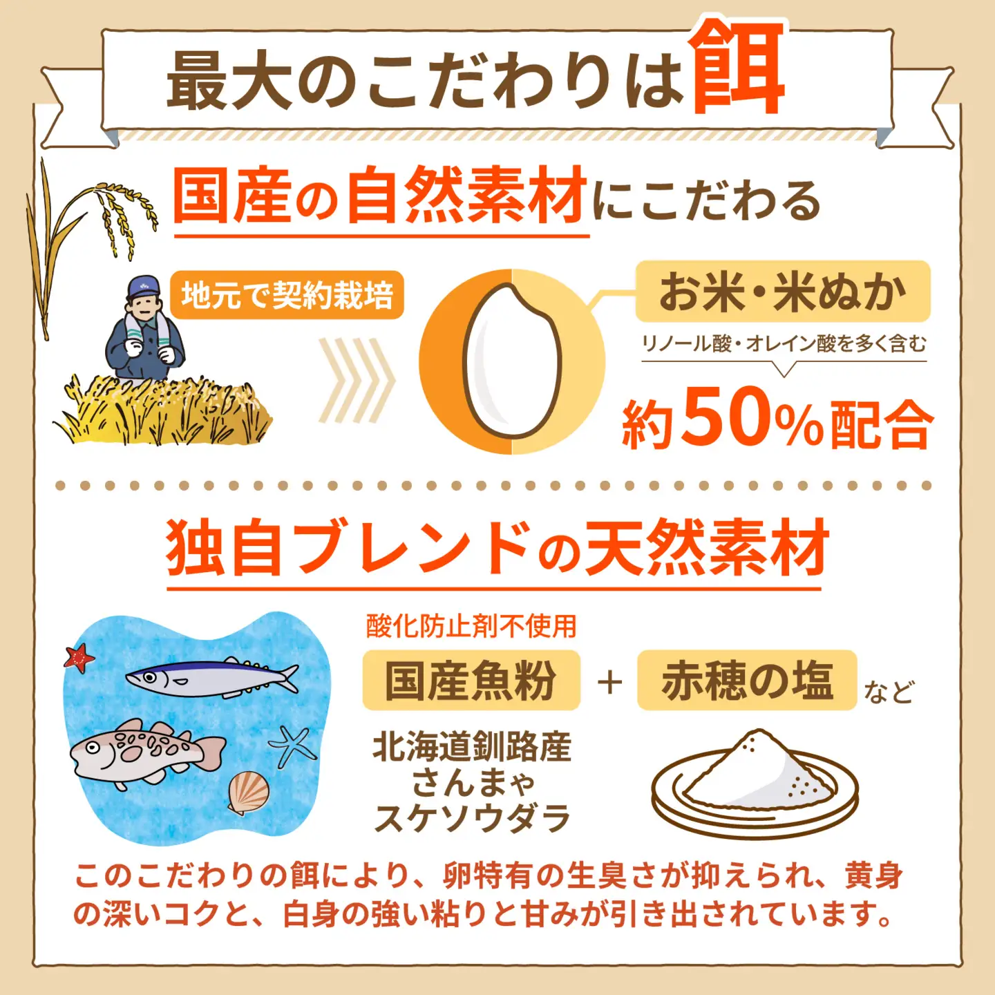 こだわり卵 オクノのたまご 15個 / 卵