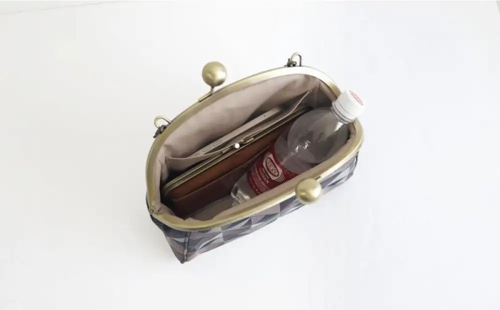【高島屋選定品】〈AYANOKOJI〉大玉がま口ハンドバッグ(帯地風車柄 珈琲) | がま口専門店 雑貨 人気ブランド
