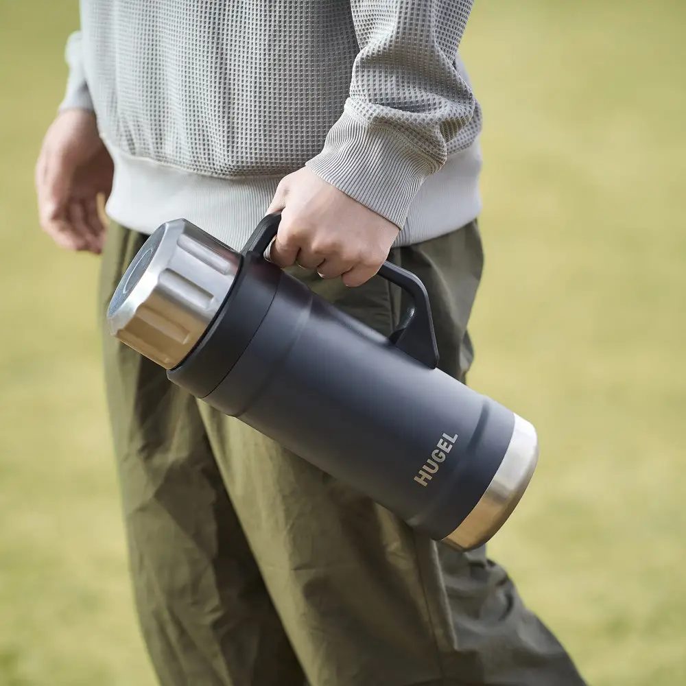 ＨＵＧＥＬ 真空断熱マグボトル １９００ｍｌ HSB-1900 チャコールグレー