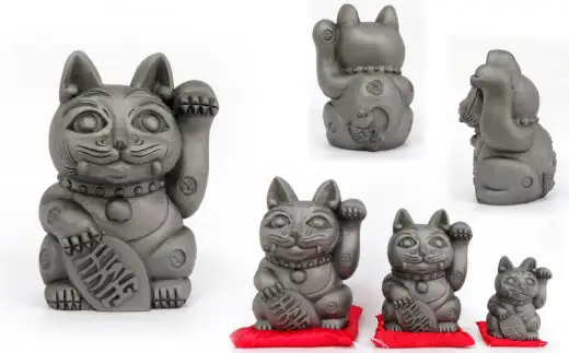 三州鬼瓦工芸品　招鬼猫 「きばニャンコ８号」_25-075-1