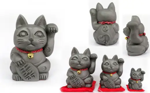 三州鬼瓦工芸品　招鬼猫 「すずニャンコ１０号」_25-079-1