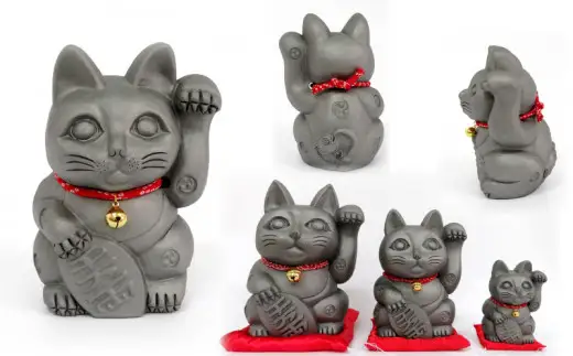 三州鬼瓦工芸品　招鬼猫「すずニャンコ４号」_25-276-1