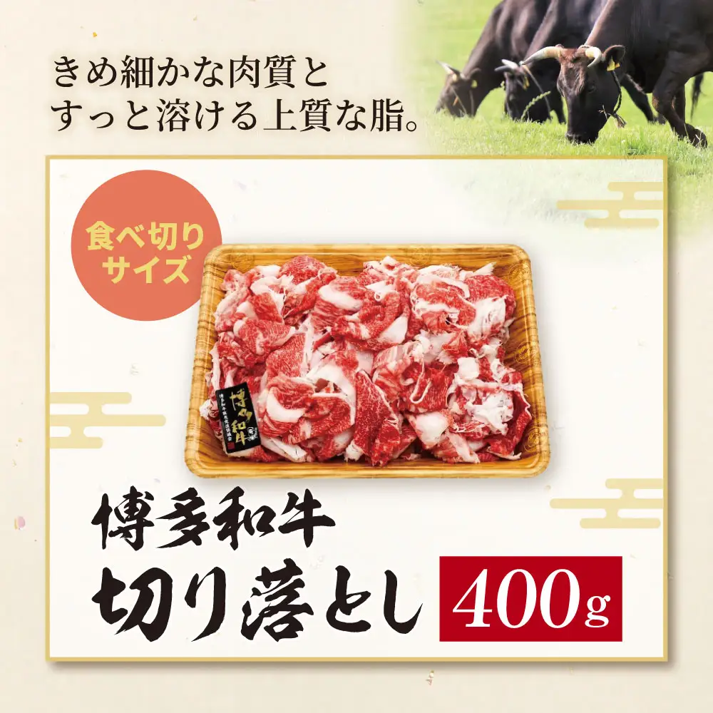 Z59-28 博多和牛A4ランク以上 切り落とし 400g 博多和牛