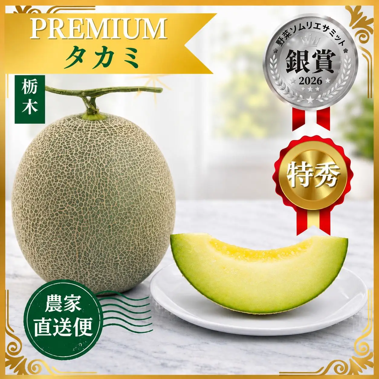 タカミ 1玉(約1.5kg) | 完熟 果物 メロン